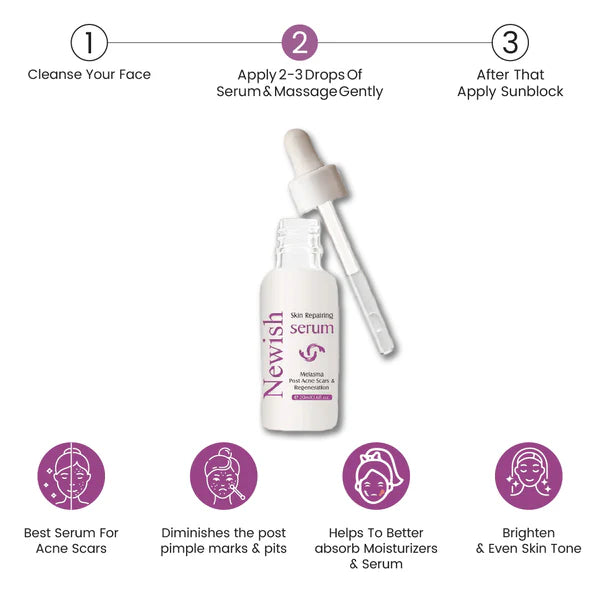 Newish Skin Repairing Serum – For Acne Scars