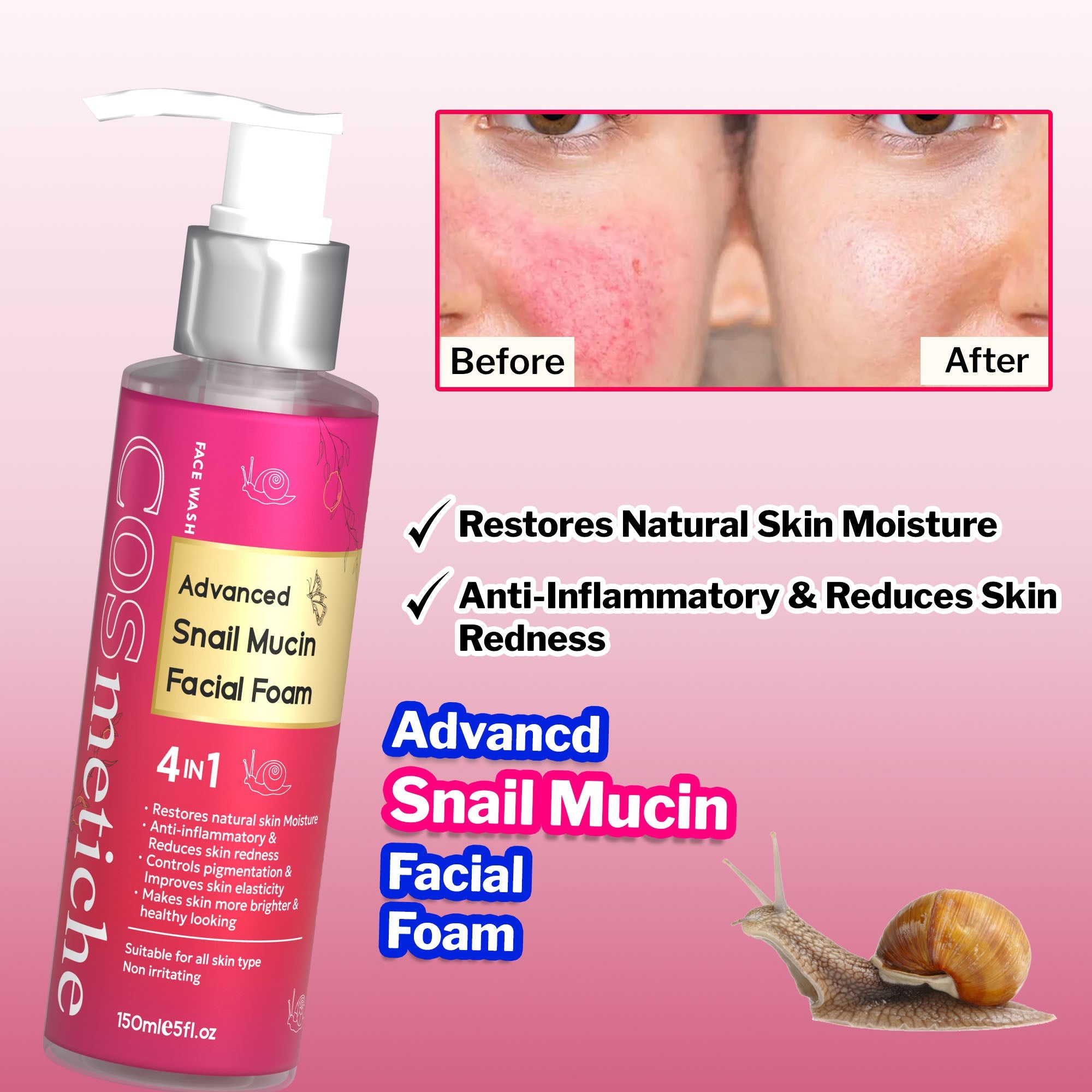 Snail Mucin Hydrating Facial Foam